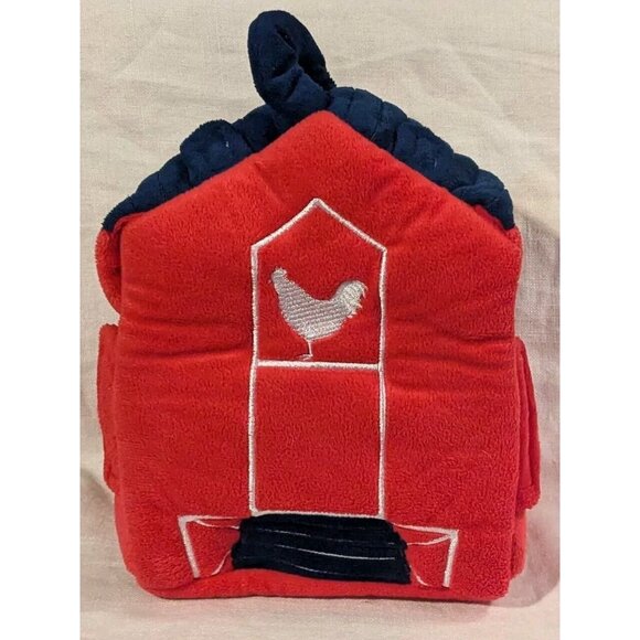 Chickens Coop Carrying Case Plush FAO Schwarz Barn Hen House Rooster Playset Toy - Picture 8 of 14